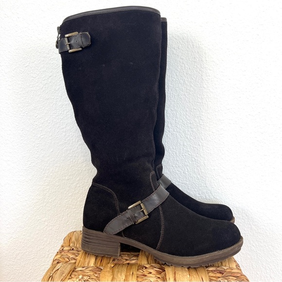 Spring Step Women’s Genuine Leather Dark Brown Suede Tall Boot Vegan Fur Sz. 38 - Picture 4 of 14